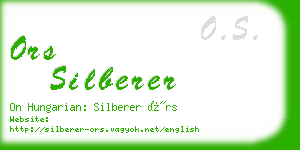 ors silberer business card